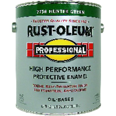 RUST-OLEUM Interior/Exterior Paint, Gloss, Oil Base, Hunter Green, 1 gal K7738-402